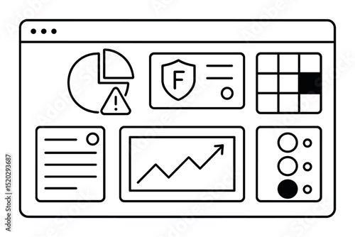 Risk and safety outline icons set – silhouette, protection and hazard management symbols
