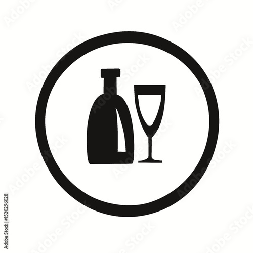 bottle and glass icon
