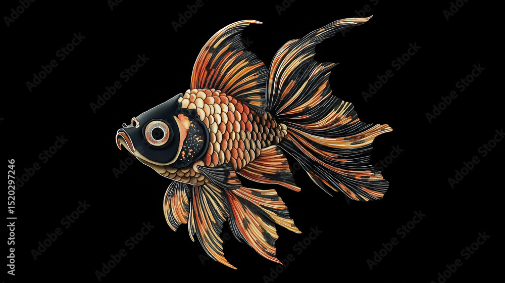 Fototapeta premium betta fish half mood dumbo ear 