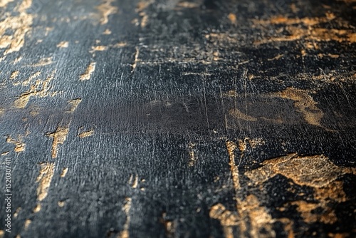 Rustic Elegant Black and Gold Wood Texture Background for Home Decor and Interior Design
