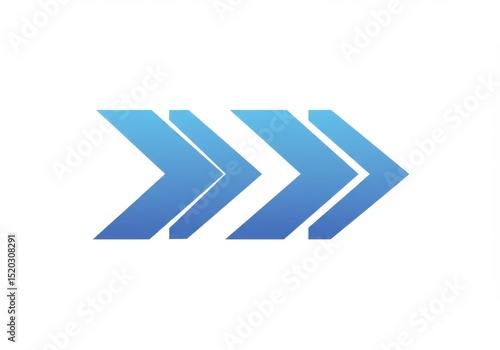 Free Download Triple blue arrow icon isolated on white background - GFXLoad