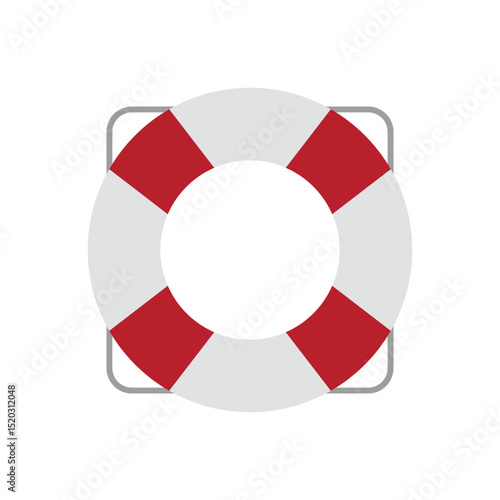 Lifebuoy icon, lifebuoy icon in flat style icon, vector illustration isolated on white background