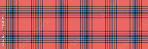 Vibrant coral and navy plaid pattern.  Perfect for textile design, fashion, website backgrounds, or any project needing a stylish and structured texture.