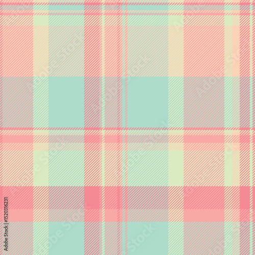 Pastel plaid pattern in soft peach, mint green, and beige.  Perfect for textiles, scrapbooking, website backgrounds, or springsummer themed designs.
