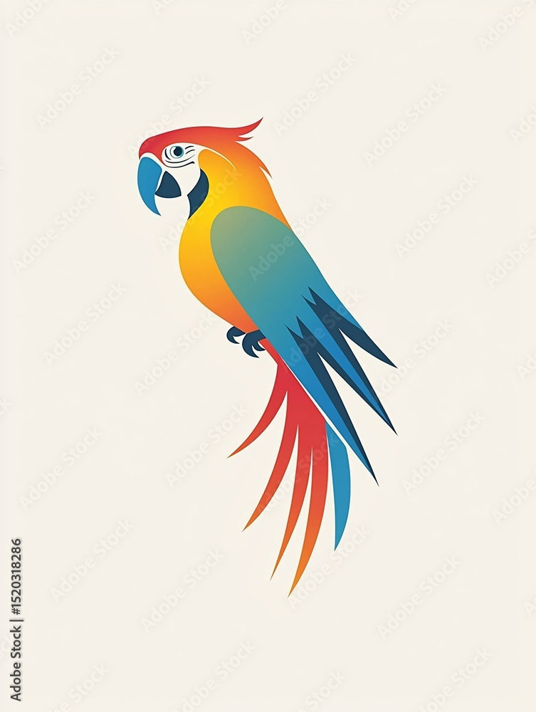 Fototapeta premium Colorful Parrot Illustration