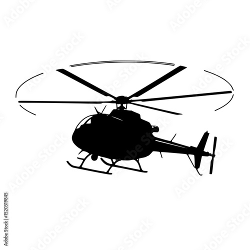 helicopter in action