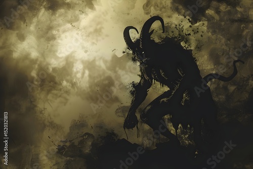 Dark demon silhouette