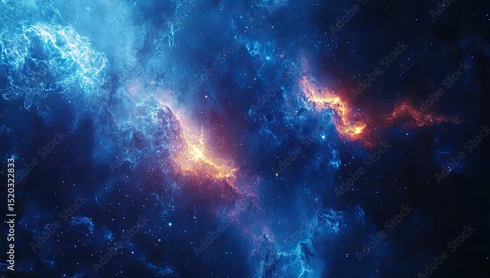 Fototapeta premium Cosmic nebulae, vibrant colors of space