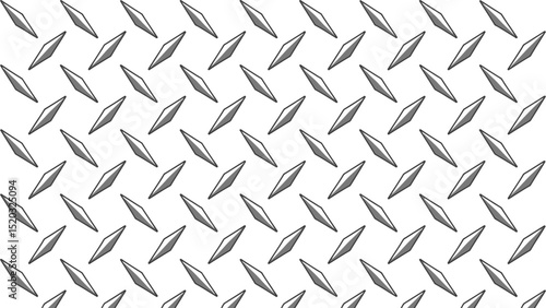 A repeating pattern of gray diamond shapes with dark outlines on a light gray background surface design