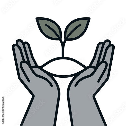 Nurturing Growth Protecting and Cultivating New Beginnings,  A Symbol of Care and Environmental Conservation