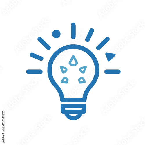 Illuminating Ideas 2D Awareness Symbol Lightbulb Design