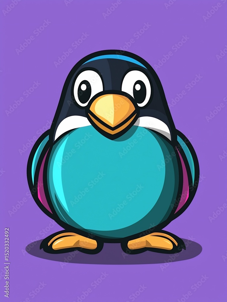 Obraz premium Cute cartoon bird illustration