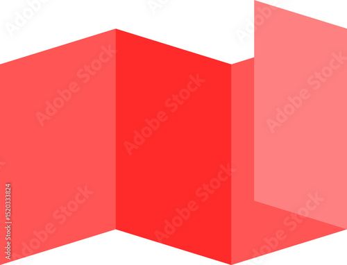 빨간색 리플렛 종이