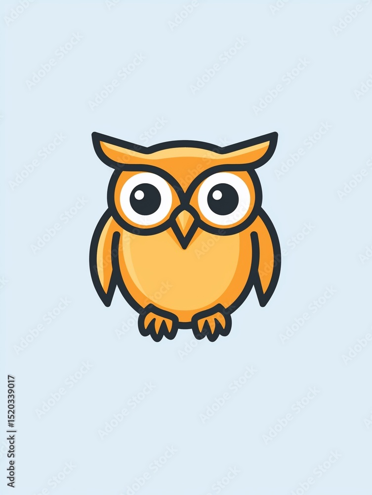 Fototapeta premium Cute cartoon owl (8)