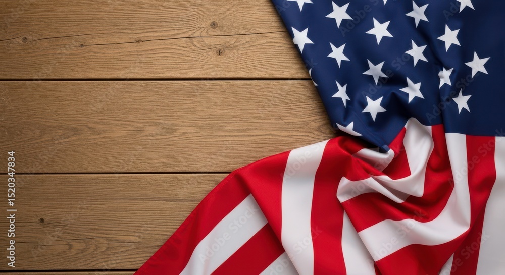 Obraz premium American flag on wood background patriotic usa united states america independence day