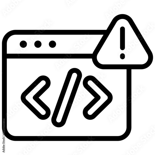 Code Issue Icon Outline