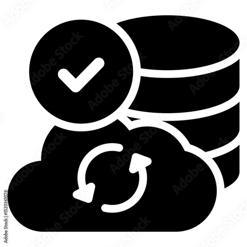 Backup Icon Black Solid