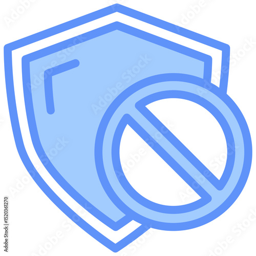 Block Icon Outline Blue