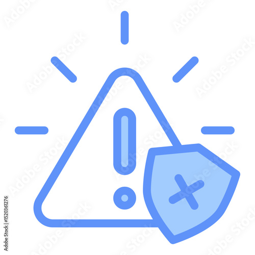 Alert Icon Outline Blue