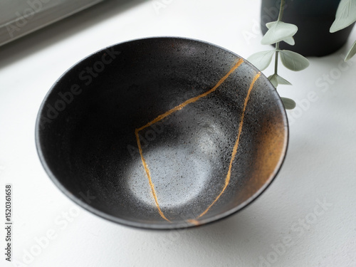 gold repaired rice bowl