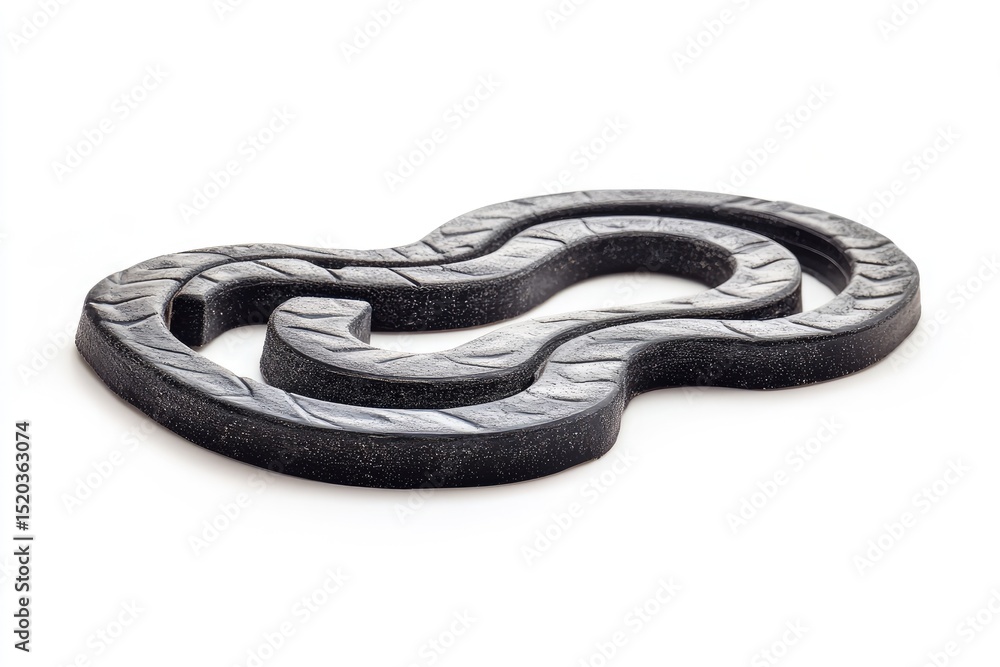 Obraz premium Dark, curved coaster, intricate design