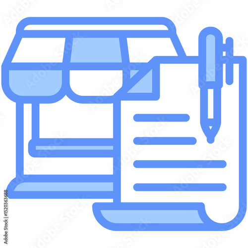 Order Icon Outline Blue