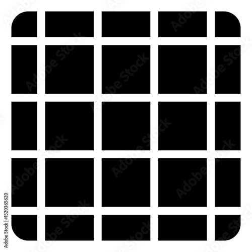 Grid Icon Black Solid