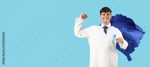 Male doctor in superhero ca...