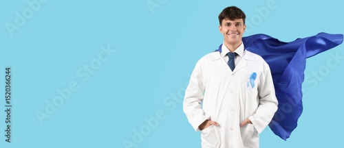 Male doctor in superhero ca...