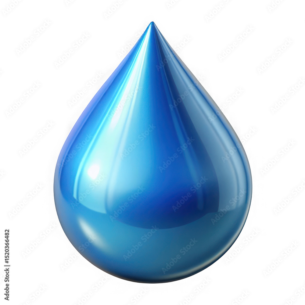 Shiny blue water drop illustration isolated on transparent background Shiny blue water drop illustration isolated on transparent background