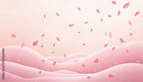 Petal Falling Pink Landscape