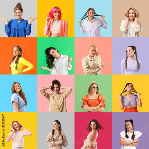 Collage of many beautiful w...