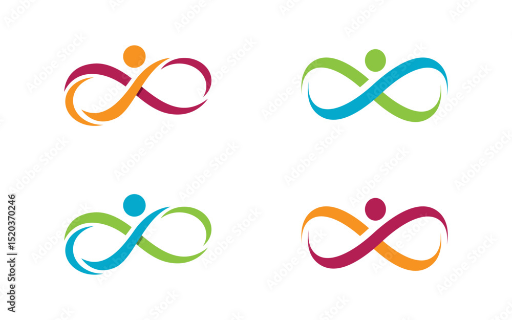 Healthy life Human fit sport logo sign illustration v.236 Healthy life Human fit sport logo sign illustration v.236
