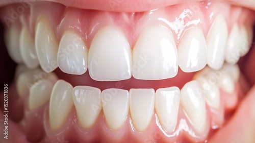 Close up of healthy gums and teeth showcasing the importance of good oral hygiene