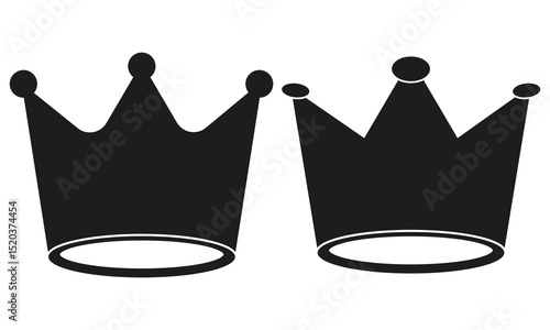   Crown icon set. Crown sign collection vector 