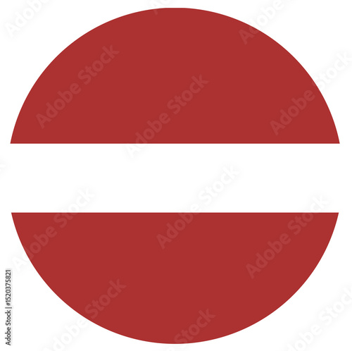 Free Download Flag of Latvia isolated in circle shape, emblem, button. - GFXLoad
