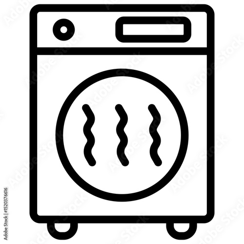 Clothes Dryer Icon Outline