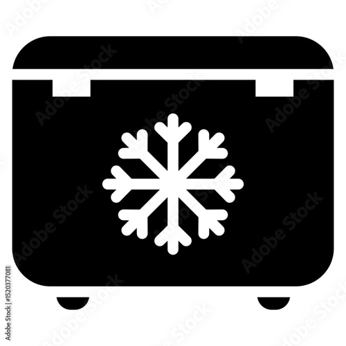 Freezer Icon Black Solid