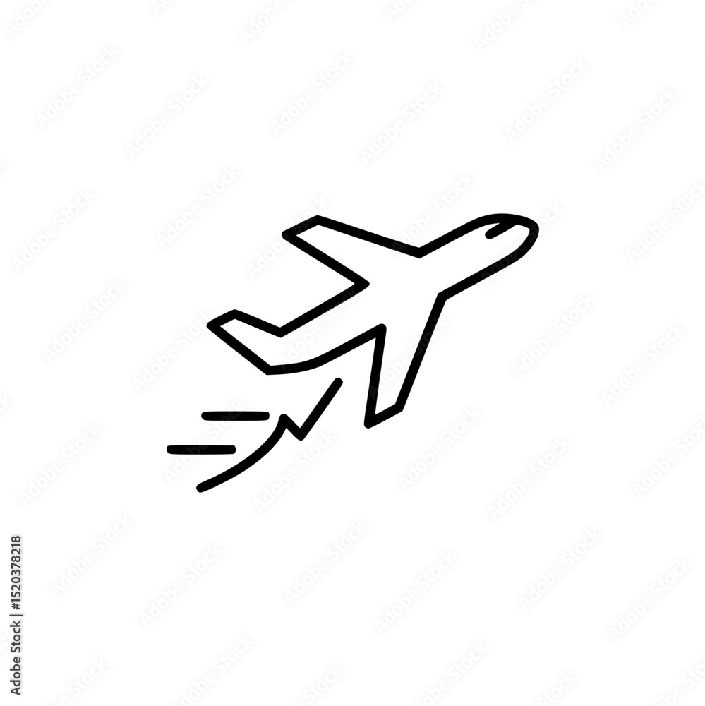 Obraz premium Airplane Icon Travel and Flight