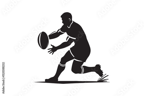 Rugby Player Silhouette