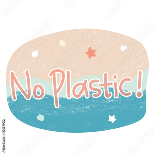 Say No to Plastic – Ocean Themed Eco-Friendly Vector
Stickers