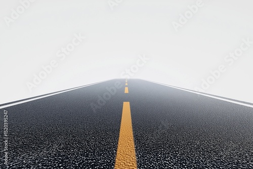 Scenic Cross Country Journey on an Empty Foggy Highway Road Ultimate Road Trip Adventure