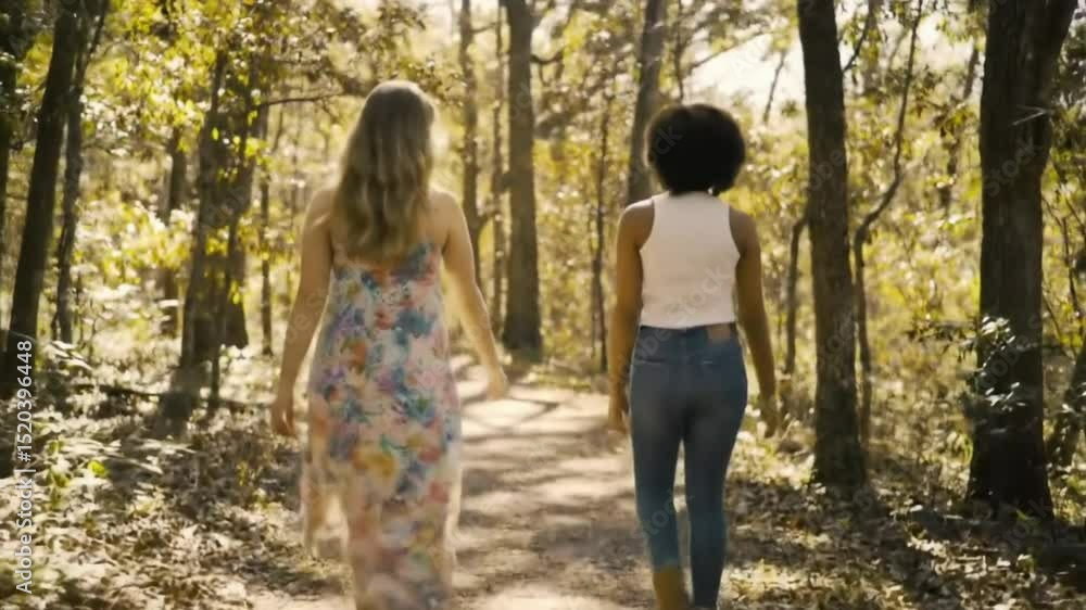 young woman walking in the park
