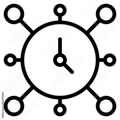 Time management icon in vector illustration