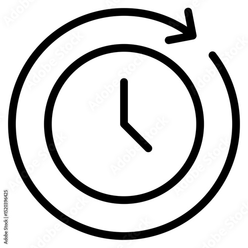 Time future icon in vector illustration