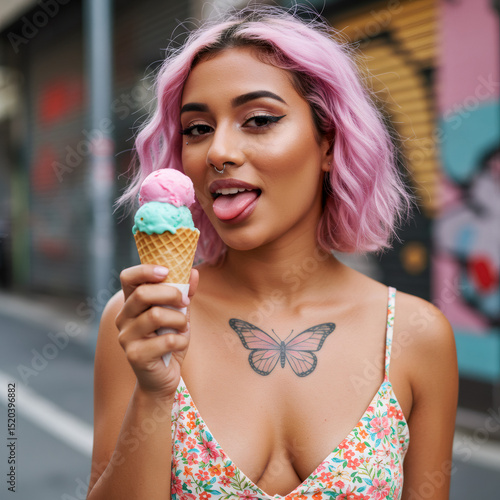 Summer Daydream with Ice Cream in Hand