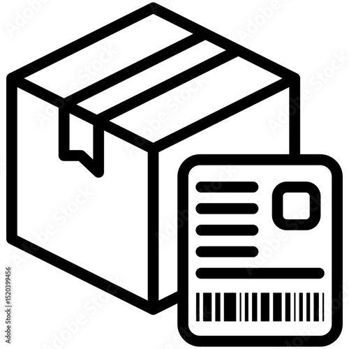 Shipping Label Icon Outline
