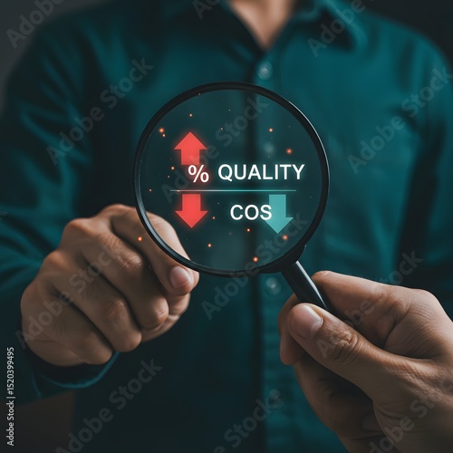 Obraz na płótnie Analyzing the Inverse Relationship Between Quality and Cost