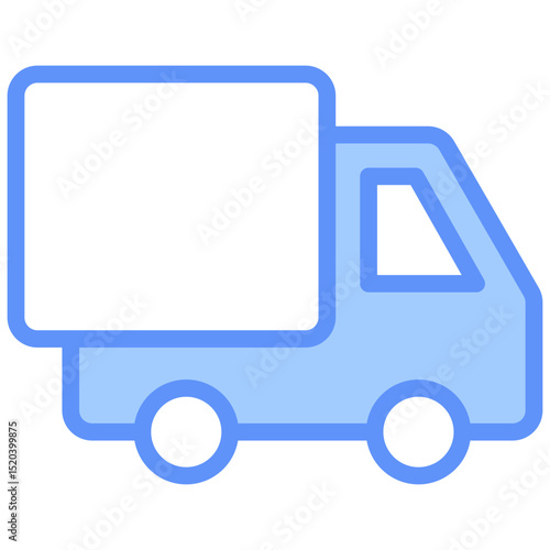 Truck Icon Outline Blue