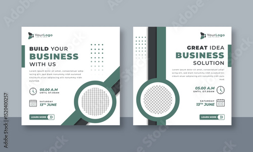 Business Entrepreneur Social Media Template – Editable Vector Design for Startup Promotion, Leadership Post, and Professional Marketing Banner
